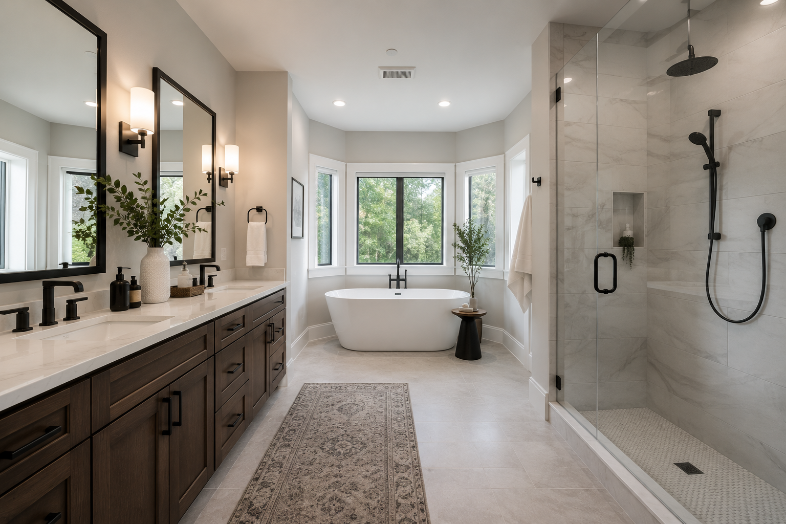 Modern bathroom renovation