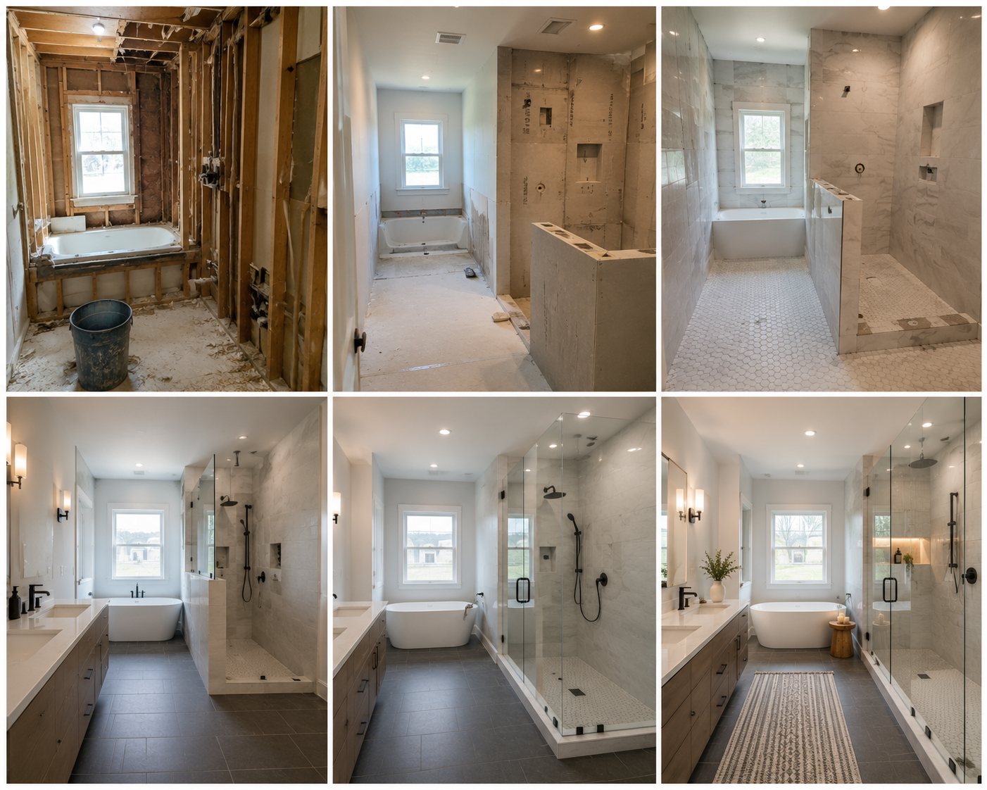 Modern bathroom shower